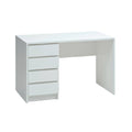 Bureau de travail en bois blanc pour bureau ou espace de travail - 140 x 60 x 75