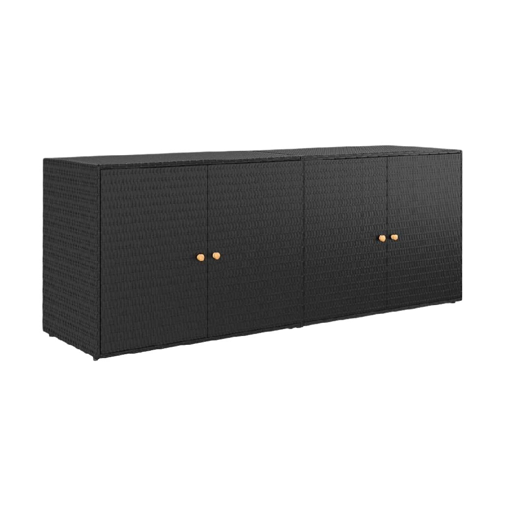 Buffet de rangement en résine tressée pour extérieur - 180 x 45 x 75