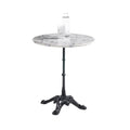 Table d'appoint en marbre pour salon avec pied en métal - 75 x 75 x 100