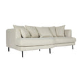 Canapé moderne pour salon en tissu beige - 200 x 90 x 85