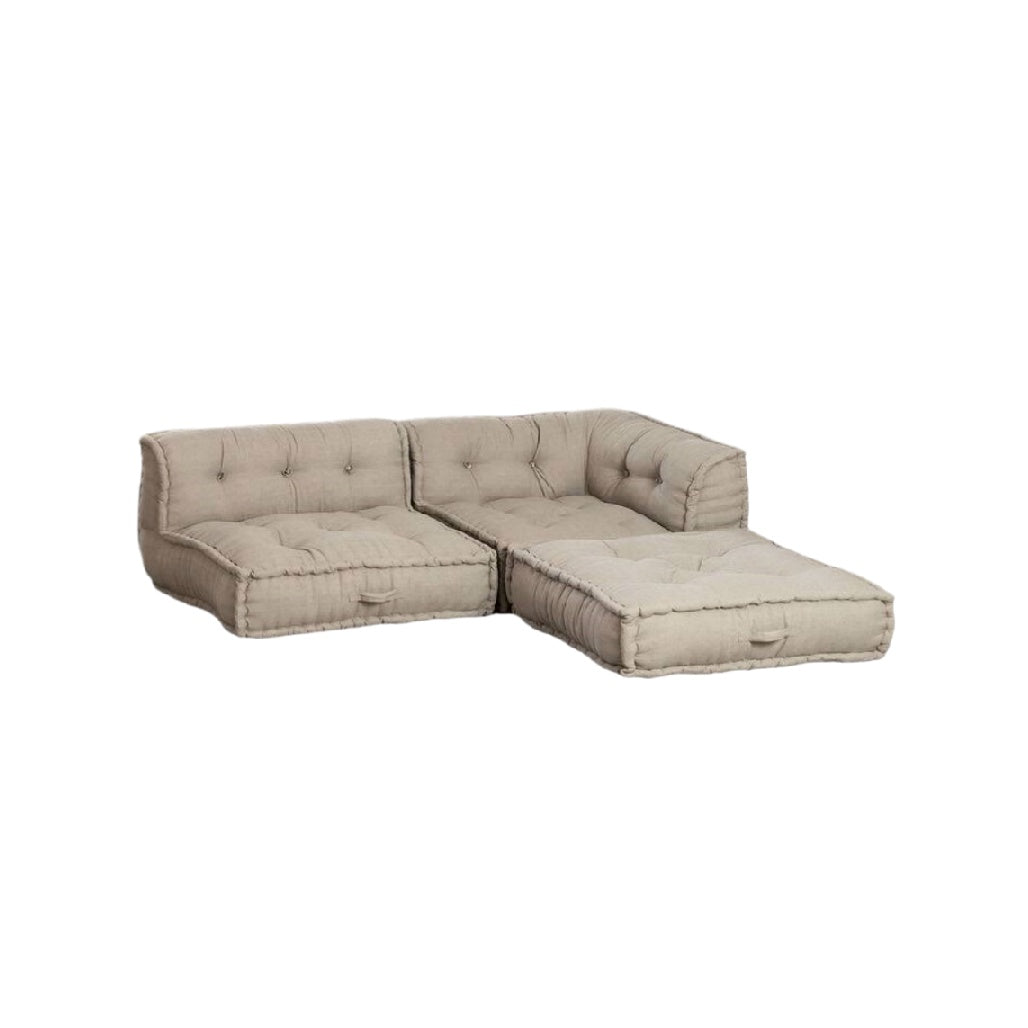 Canapé d'angle modulable pour vivre en tissu - 180 x 90 x 75